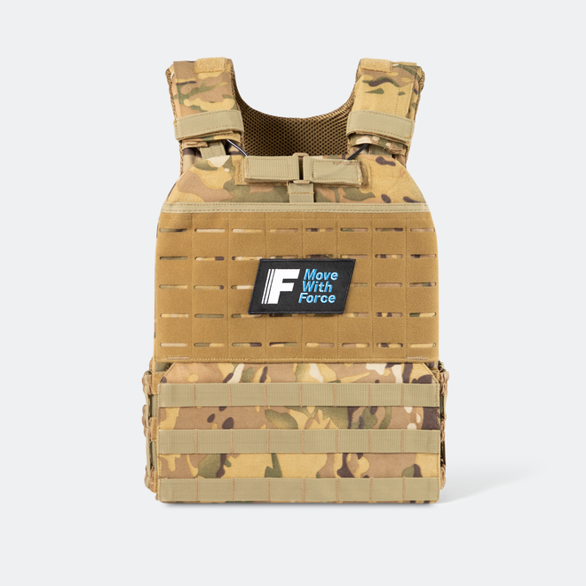 Tan Camo Weighted Vest