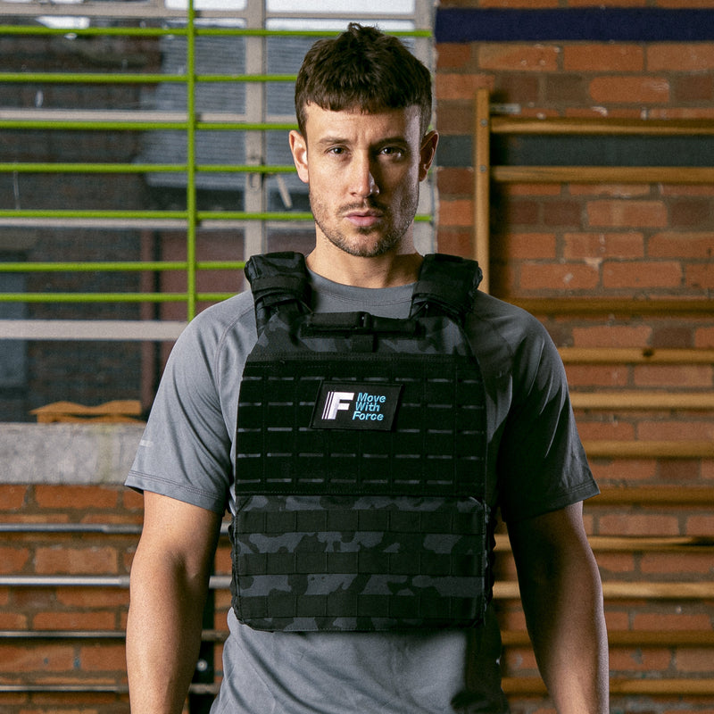 Black Camo Weighted Vest